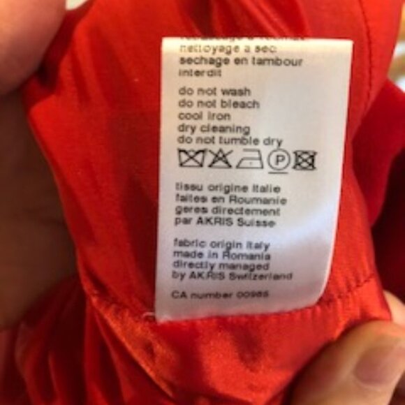 Akris Punto Contemporary Sleeveless Midi Lined Dress w Cut-Outs Deep Red Size 12 - Picture 6 of 13